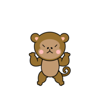 Angry monkey character
