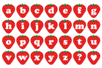 ABC英语文字形状的草莓