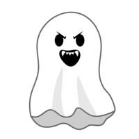Scary face ghost