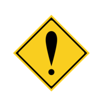 Warning sign mark