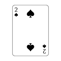 Playing cards of Spade 2