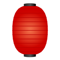 Long bright red lantern