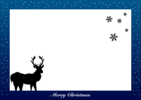 驯鹿剪影的圣诞节框