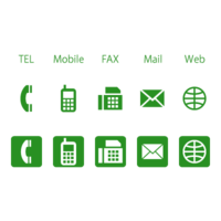 Green business card icon