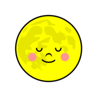 Sleeping full moon character