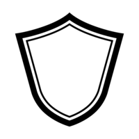 Black and white shield