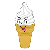 Soft serve ice cream character