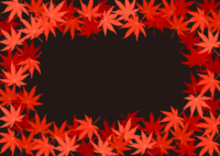 堆积的红叶叶子框架