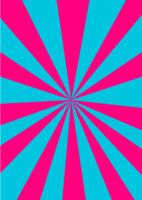 粉红色&浅蓝色放射图案的传单背景