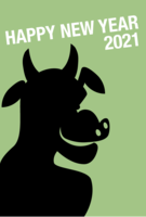 Cow graphic design New Year's card
