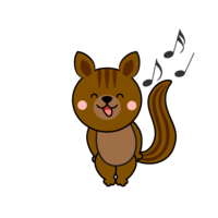 Singing squirrel character