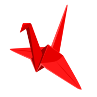 红色折纸鹤