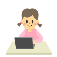 Girl on a computer