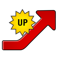 UP arrow that soars from a certain stage