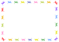 色彩鲜艳的猫框架