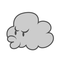 Cute cloud character