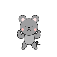 Angry mouse character