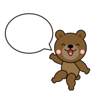 Speaking bear character