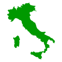 イタリア地図のシルエット