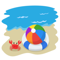 浮き輪とビーチボール