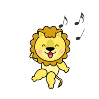 Dancing lion character