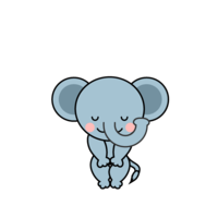 Elephant character bowing
