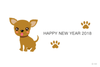 Cute Chihuahua New Year's card