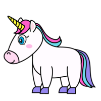 Cute unicorn (sideways)