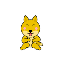 Laughing fox character