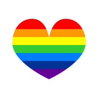 Rainbow-colored heart mark