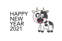 Pop cow New Year's card