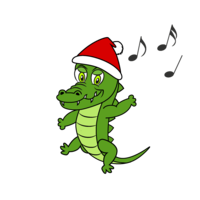 Christmas crocodile