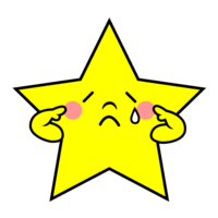 Crying star character