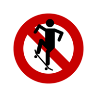 No skateboarding