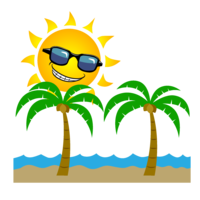 Sunglasses Sun and palm trees