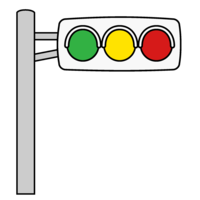 Telephone pole traffic light