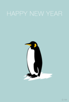 Simple penguins New Year's card