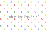 Cute mouse pattern New Year's card