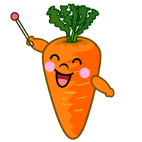 Carrot character to explain