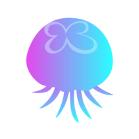 Beautiful jellyfish silhouette