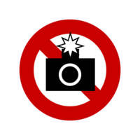 Flash photography prohibited