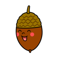 Laughing acorn character