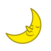 Sleeping moon character