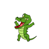 Angry crocodile character