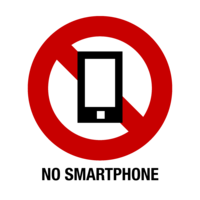 Smartphone prohibition sign