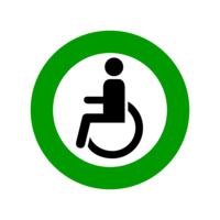 Wheelchair welcome mark