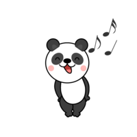 Singing panda character