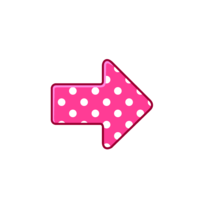 Cute pink polka dot arrow