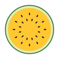 Yellow watermelon sliced