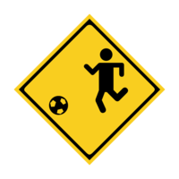 Pop-out caution sign